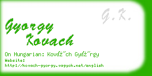 gyorgy kovach business card